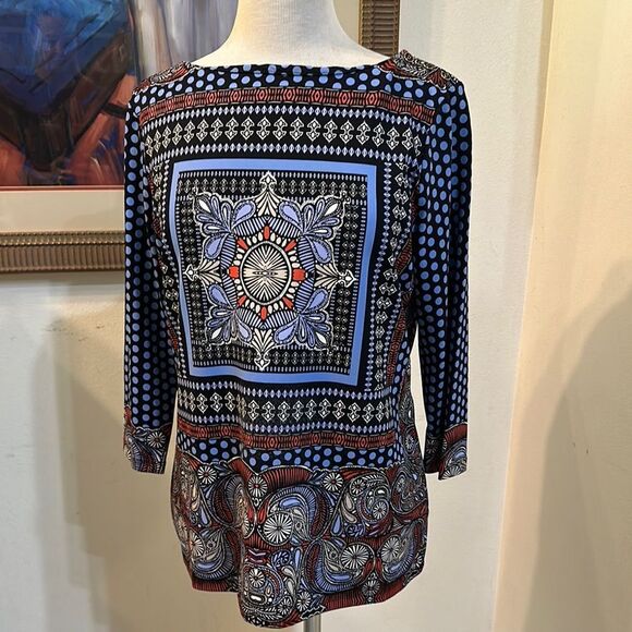 Charter Club Multi- Patterned Women's Top Size LP - Picture 1 of 13